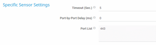 Specific Sensor Settings Specific Sensor Settings